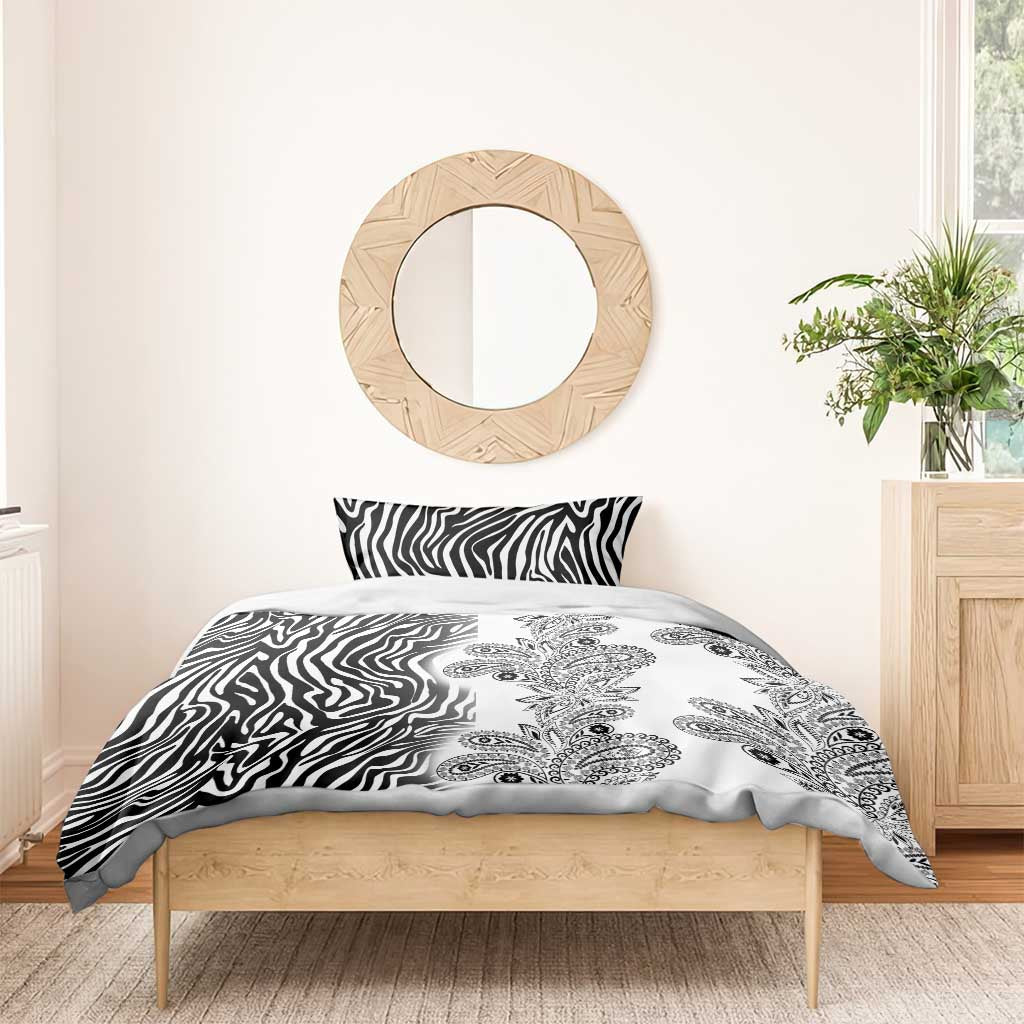 Afro Zebra Mix Paisley Tribal Pattern Bedding Set