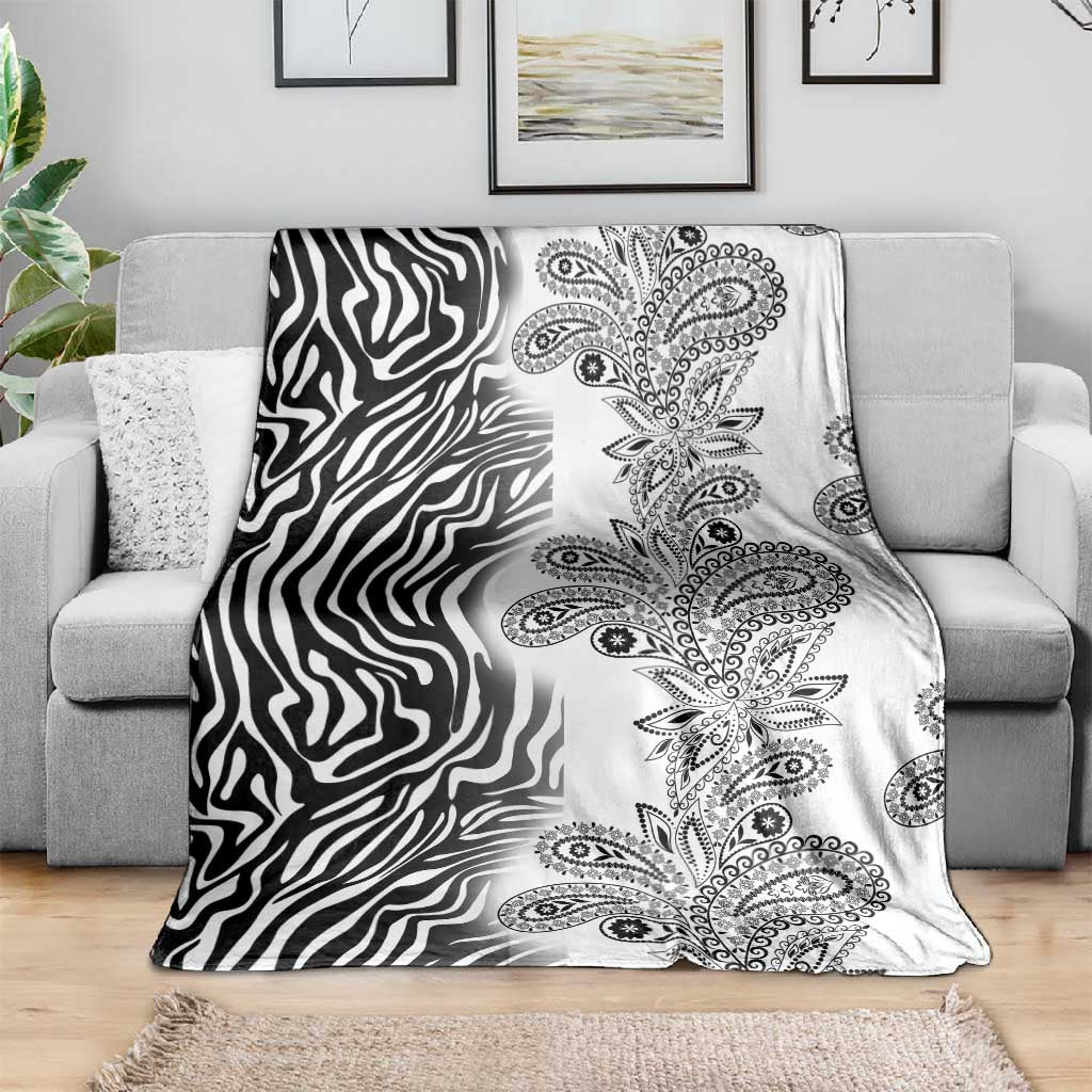 Afro Zebra Mix Paisley Tribal Pattern Blanket