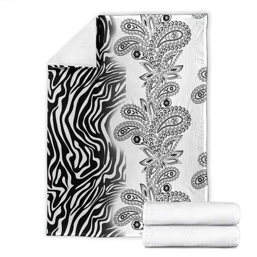 Afro Zebra Mix Paisley Tribal Pattern Blanket