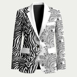 Africa Zebra Mix Paisley Tribal Pattern Blazer