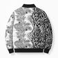 Africa Zebra Mix Paisley Tribal Pattern Bomber Puffer Jacket