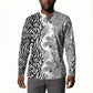Africa Zebra Mix Paisley Tribal Pattern Button Sweatshirt