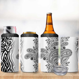 Afro Zebra Mix Paisley Tribal Pattern 4 in 1 Can Cooler Tumbler