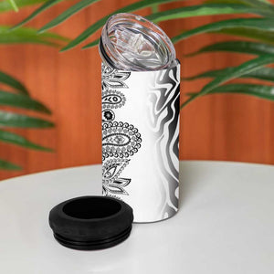 Afro Zebra Mix Paisley Tribal Pattern 4 in 1 Can Cooler Tumbler