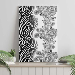 Afro Zebra Mix Paisley Tribal Pattern Canvas Wall Art