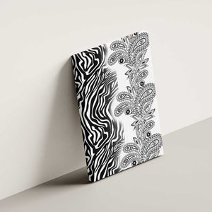 Afro Zebra Mix Paisley Tribal Pattern Canvas Wall Art