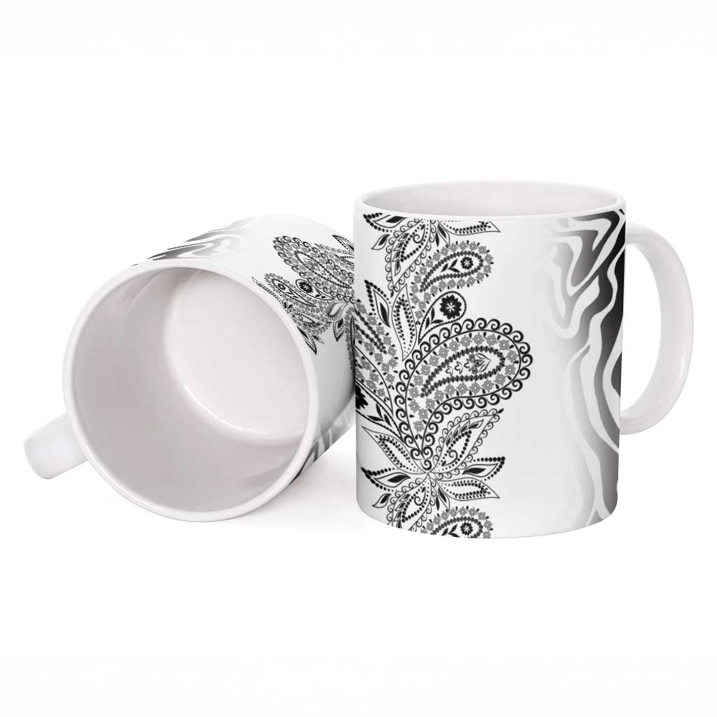 Africa Zebra Mix Paisley Tribal Pattern Ceramic Mug