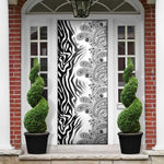 Africa Zebra Mix Paisley Tribal Pattern Door Cover