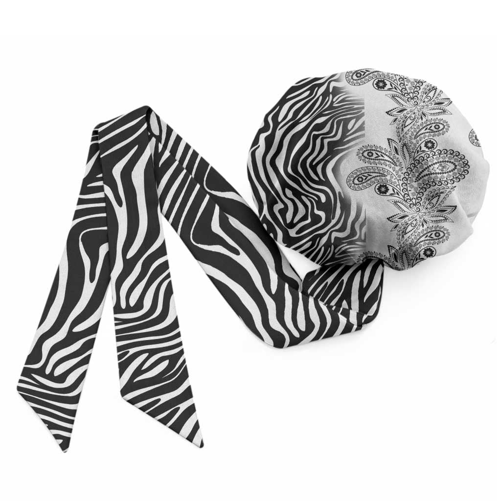 Africa Zebra Mix Paisley Tribal Pattern Easy Headwrap