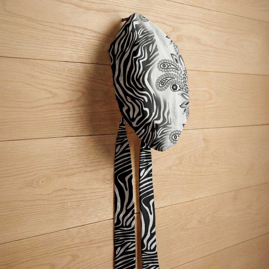 Africa Zebra Mix Paisley Tribal Pattern Easy Headwrap
