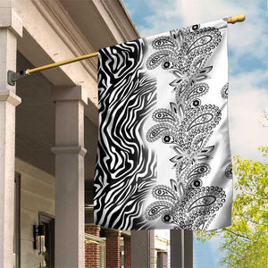 Afro Zebra Mix Paisley Tribal Pattern Garden Flag