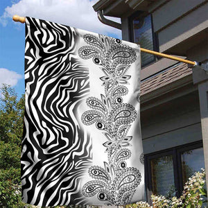 Afro Zebra Mix Paisley Tribal Pattern Garden Flag