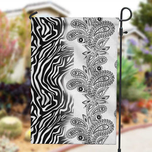 Afro Zebra Mix Paisley Tribal Pattern Garden Flag