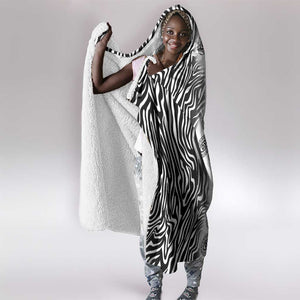 Afro Zebra Mix Paisley Tribal Pattern Hooded Blanket