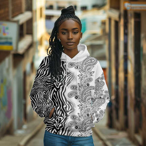 Afro Zebra Mix Paisley Tribal Pattern Hoodie