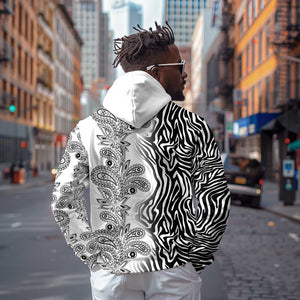 Afro Zebra Mix Paisley Tribal Pattern Hoodie