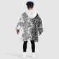 Afro Zebra Mix Paisley Tribal Pattern KId Wearable Blanket Hoodie