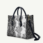 Africa Zebra Mix Paisley Tribal Pattern Leather Bag