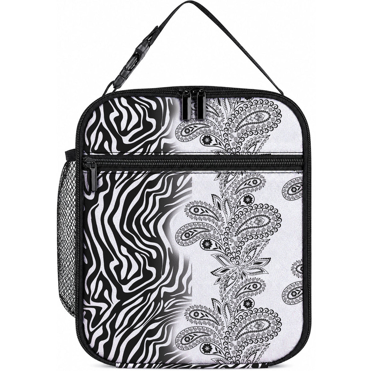 Africa Zebra Mix Paisley Tribal Pattern Lunch Bag