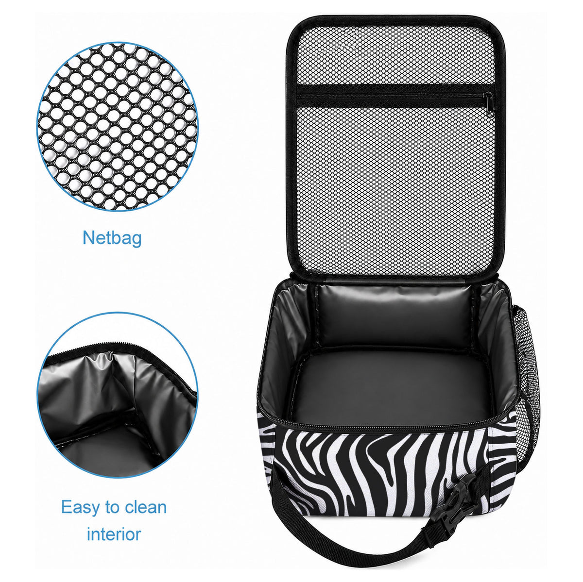 Africa Zebra Mix Paisley Tribal Pattern Lunch Bag