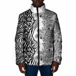 Africa Zebra Mix Paisley Tribal Pattern Padded Jacket