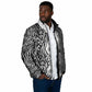Africa Zebra Mix Paisley Tribal Pattern Padded Jacket