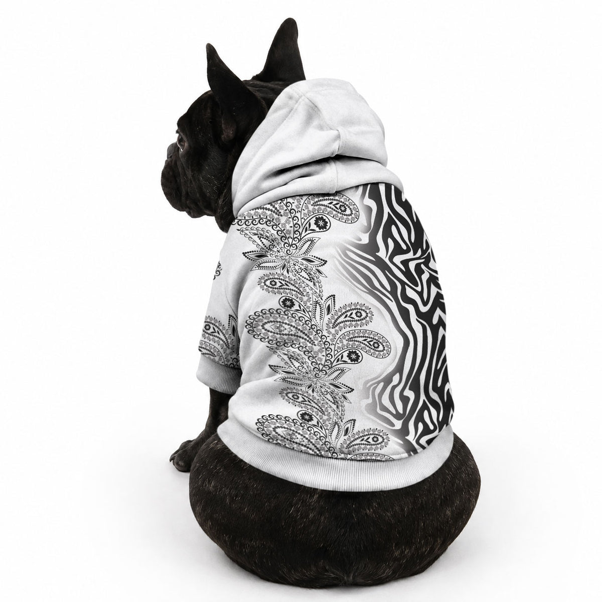 Africa Zebra Mix Paisley Tribal Pattern Pet Hoodie
