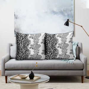 Africa Zebra Mix Paisley Tribal Pattern Pillow Cover
