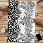Africa Zebra Mix Paisley Tribal Pattern Puzzle