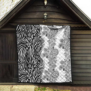 Afro Zebra Mix Paisley Tribal Pattern Quilt