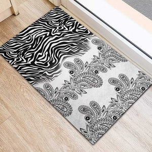 Afro Zebra Mix Paisley Tribal Pattern Rubber Doormat