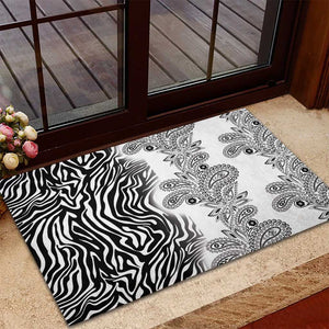 Afro Zebra Mix Paisley Tribal Pattern Rubber Doormat