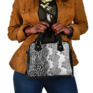 Afro Zebra Mix Paisley Tribal Pattern Shoulder Handbag