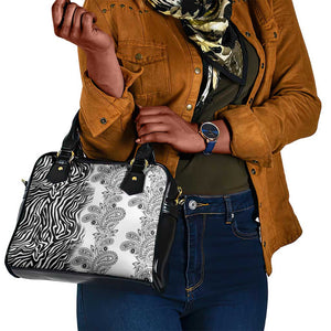 Afro Zebra Mix Paisley Tribal Pattern Shoulder Handbag