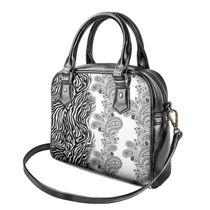 Afro Zebra Mix Paisley Tribal Pattern Shoulder Handbag