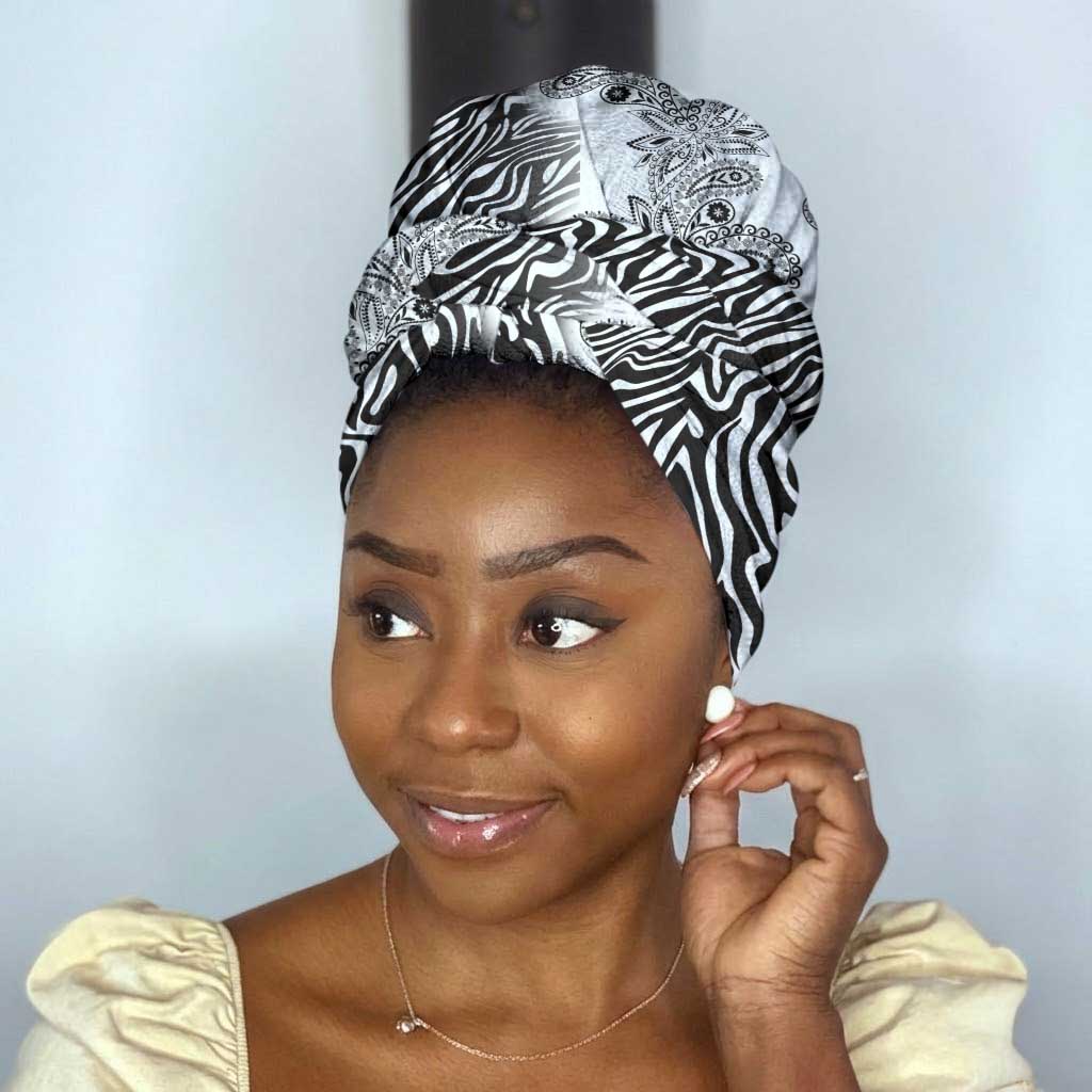 Africa Zebra Mix Paisley Tribal Pattern Simple Headwrap