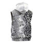 Afro Zebra Mix Paisley Tribal Pattern Sleeveless Hoodie - African Pride