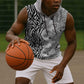 Afro Zebra Mix Paisley Tribal Pattern Sleeveless Hoodie - African Pride