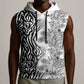 Afro Zebra Mix Paisley Tribal Pattern Sleeveless Hoodie - African Pride