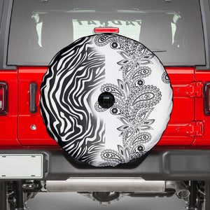 Afro Zebra Mix Paisley Tribal Pattern Spare Tire Cover