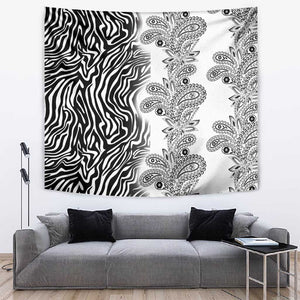 Afro Zebra Mix Paisley Tribal Pattern Tapestry