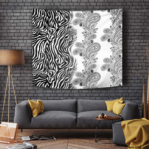 Afro Zebra Mix Paisley Tribal Pattern Tapestry