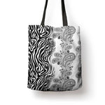 Africa Zebra Mix Paisley Tribal Pattern Tote Bag