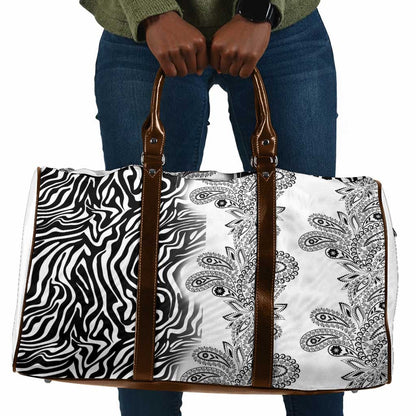 Africa Zebra Mix Paisley Tribal Pattern Travel Bag