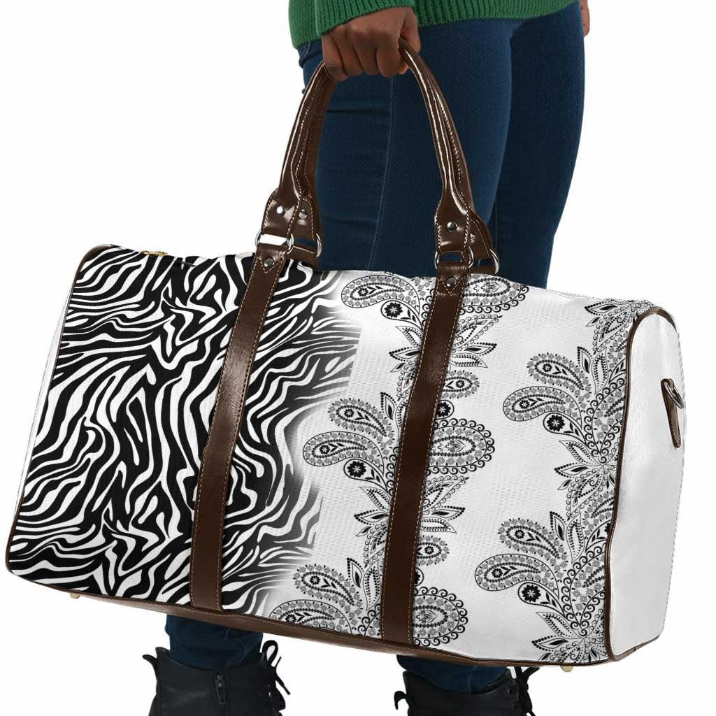 Africa Zebra Mix Paisley Tribal Pattern Travel Bag