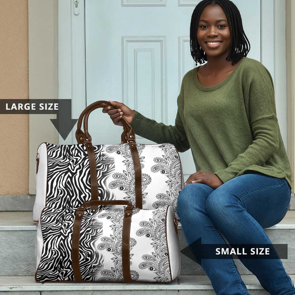 Africa Zebra Mix Paisley Tribal Pattern Travel Bag