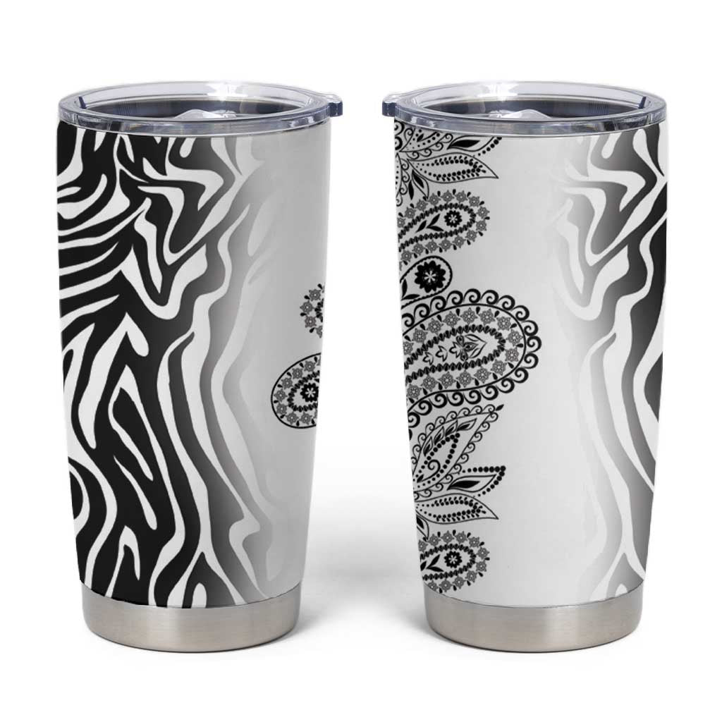 Afro Zebra Mix Paisley Tribal Pattern Tumbler Cup