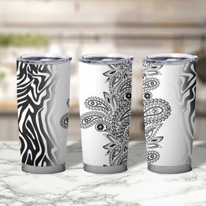 Afro Zebra Mix Paisley Tribal Pattern Tumbler Cup