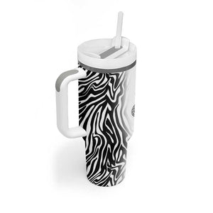 Afro Zebra Mix Paisley Tribal Pattern Tumbler With Handle