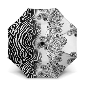 Africa Zebra Mix Paisley Tribal Pattern Umbrella